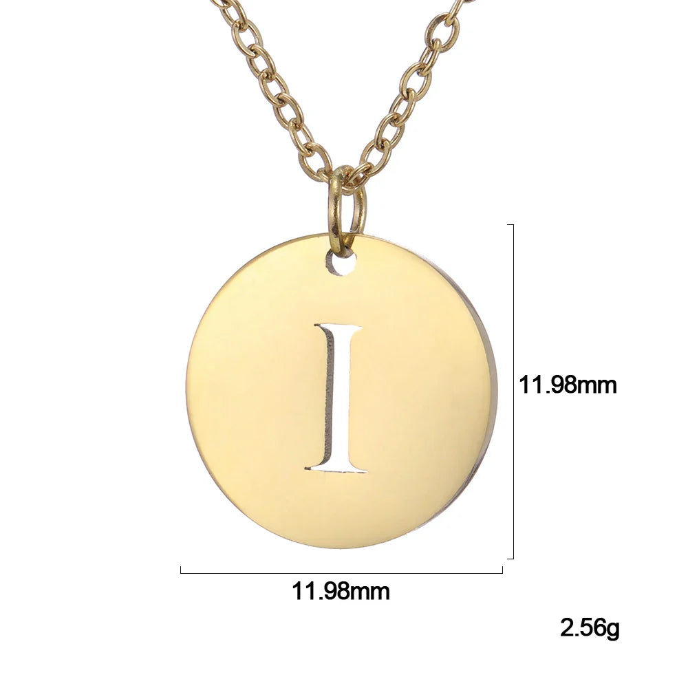Elegant Gold Letter Pendant Necklace