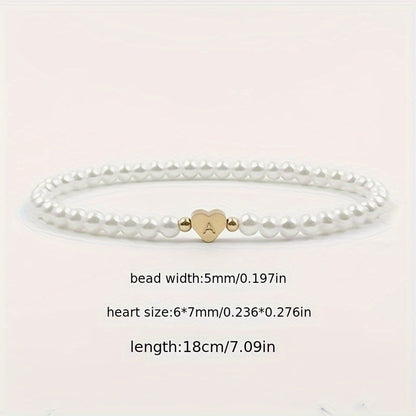 A-Z Heart Initial Bracelet