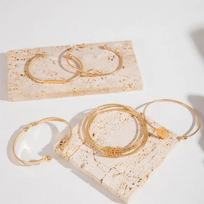 Elegant Golden Bracelet Set