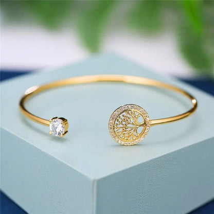 Adjustable Bracelet with Tree of Life Design