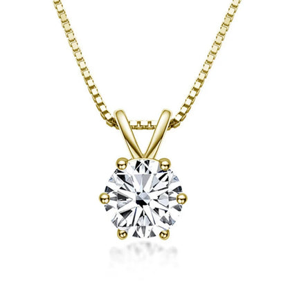 Elegant Moissanite Solitaire Necklace