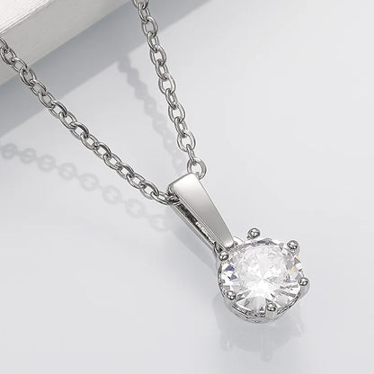 Classic Zirconia Pendant Necklace