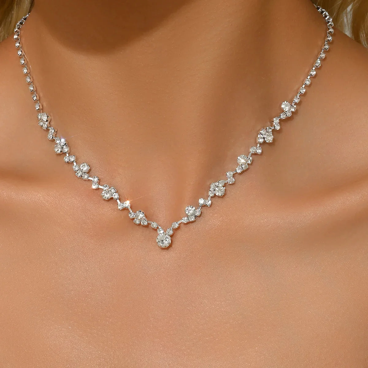 Elegant Diamond Bridal Necklace