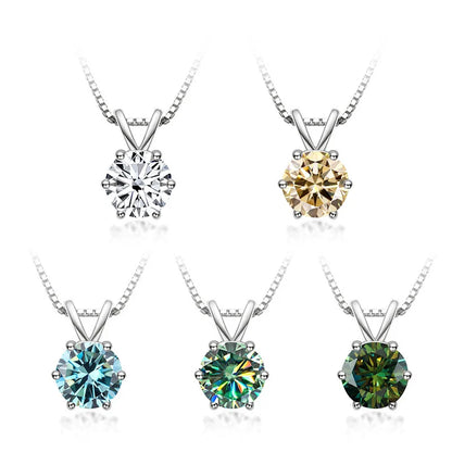 Elegant Moissanite Solitaire Necklace