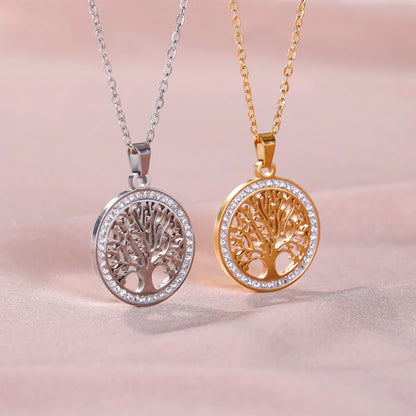Shining Tree of Life Round Pendant