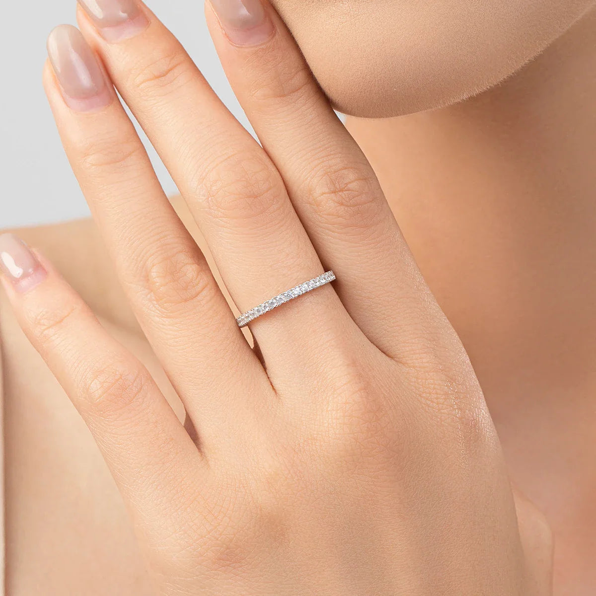 Shining Minimalist Eternity Ring