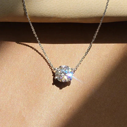 Elegant Crystal Solitaire Necklace