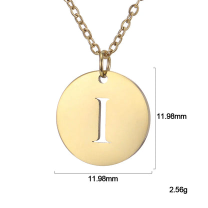 Elegant Gold Letter Pendant Necklace