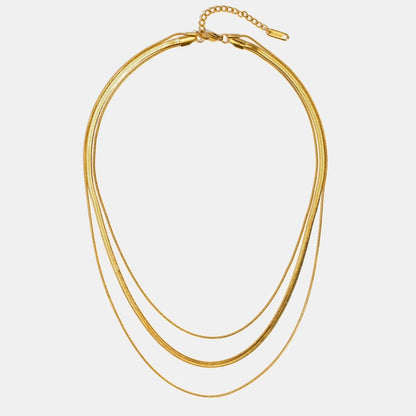 Triple Layer Gold Chain Necklace