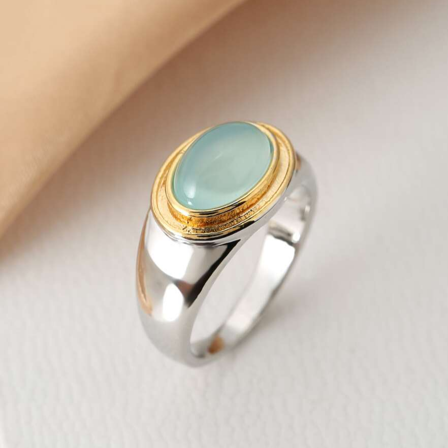 Timeless Green Moonstone Ring